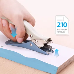 Ote-Agrafe Robuste Extracteur d'Agrafes Sans Effort Outil de Retrait de Documents de Bureau en Métal Poignée Ergonomique Fournitures de Bureau