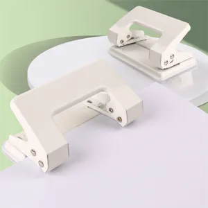 Heavy Duty Metal Hole Puncher Adjustable Office Paper Puncher Desktop Document Binding Tool Black And Blue