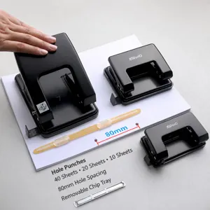 Heavy duty 2 hole paper punch heavy duty metal manual office hole puncher for paper
