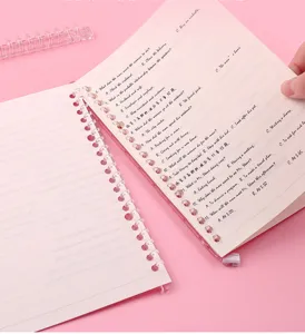 Plastic loose leaf binder rings coil binding clip notebook office stationery supplies