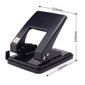Heavy duty metal double hole manual paper puncher for office A4 document binding use