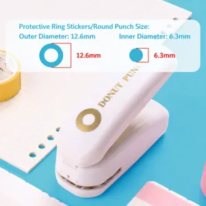 Handgeführter Locher für Papier und Etiketten mit 12,6 mm Außendurchmesser für Büro.
