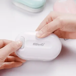 Mini paper puncher portable manual hand punch tool with lock design for journal school office