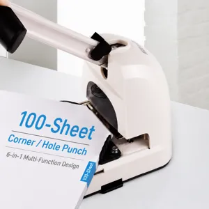 Robuuste gatenmaker en professioneel hoekafrondingsgereedschap voor 100 vel a4 papier.