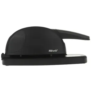 KW-triO 9945 perforadora de papel pesada de 2 agujeros negra para oficina papelería