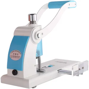 Heavy duty single hole puncher manual office paper punching machine tool white blue