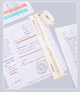 KW-trio 6-hole loose leaf punch board with positioning ruler, ideal for DIY journal stationery.