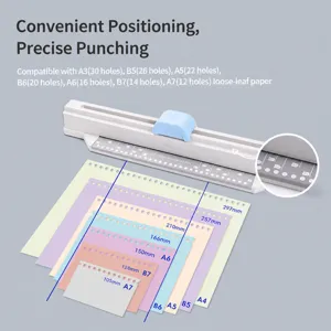 30 Loch Loseblatt Papier Locher Manuell Hand Push Locher Binden Werkzeug Für Diy Notizbuch Planer Büro Schule Zubehör