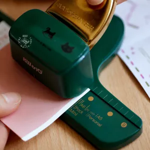 Mini Portable Hole Puncher Retro Office Stationery Manual Paper Punching Tool For Loose Leaf Notebooks And Binding