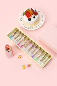 Creative glass drift wish bottles set with colorful sand and love wooden tags for gift.