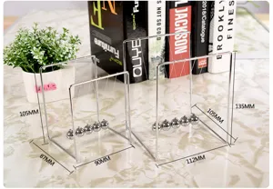 Newton's cradle balance balls metal physics toy desktop decoration with dimensions.