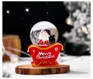 Weihnachten Weihnachtsmann Schneekugel Figur festliche Dekoration Glasball Geschenk