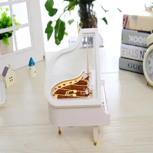 Miniature grand piano music box ornament creative desktop jewelry storage box home gift decor