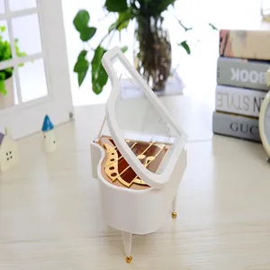 Miniature white piano music box jewelry storage container creative home decorative ornament.