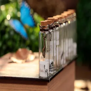 Bouteille à vœux en verre suspendue vintage bouteille de dérive cadeau créatif avec bouchon.
