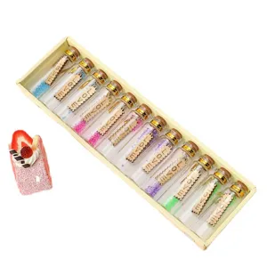 Glass wishing drift bottles set gift box with colorful sand and love wooden tags for decoration