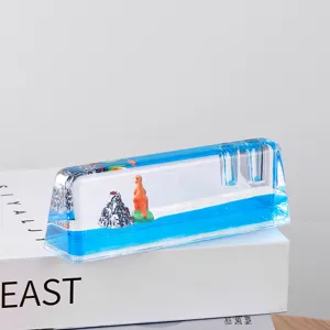 Δημιουργική θήκη στυλό υγρής κίνησης με ηφαίστειο και δεινόσαυρο για διακόσμηση γραφείου.