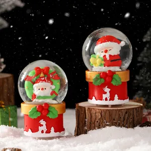 Christmas luminous snow globe desktop decoration, perfect holiday gift for friends and kids.