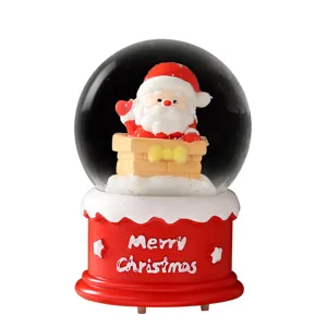 Christmas Santa Claus luminous snow globe gift, creative holiday decoration for kids.