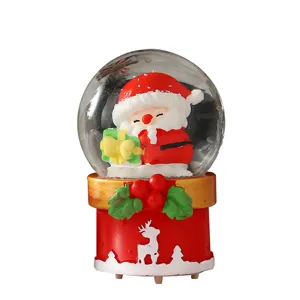 Christmas snow globe light up santa clause desktop ornament cute holiday gift decoration