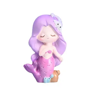 Schattige zeemeermin prinses verrassing doos figuur bureauspeelgoed cadeau huis decor.