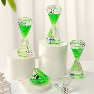 Süßer Panda Flüssig Motion Sanduhr Spielzeug Deko Schreibtisch Öl Timer Geschenk