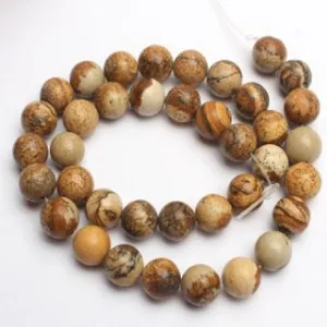Perles rondes en pierre naturelle en vrac semi-finies pour bracelet collier bijoux DIY faits main