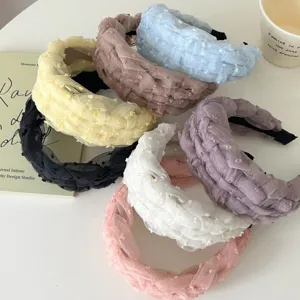 Juego de diademas de malla trenzada en varios colores de moda