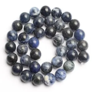 Perles rondes en pierre naturelle perles en vrac pour fabrication de bijoux de bracelet DIY