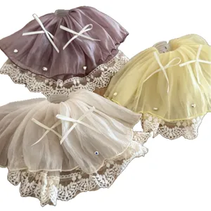 French romantic lace bow claw clips in pastel colors for elegant hair styling