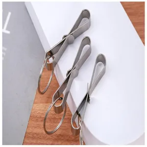 Clip portachiavi in acciaio inox vintage moschettone cintura anello per chiavi