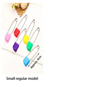 Colorful safety pins with plastic bread heads, small size approx 4cm, baby diaper pins.