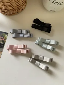 Elegante Satin-Schleifen-Haarspangen in mehreren Farben für Damen und Mädchen Accessoires
