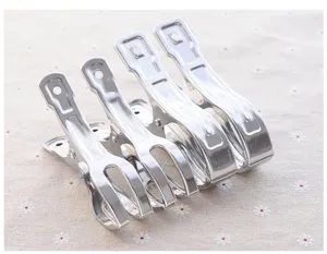 Stainless steel quilt clips, heavy duty metal laundry clips, windproof clothes pins for drying.