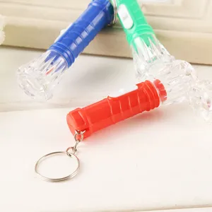 Mini portachiavi con torcia LED in plastica torcia portatile luminosa per regalo