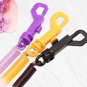 Plastik Feder Lanyard Schlüsselanhänger elastische Anti-Verlust Seil praktische Accessoires.