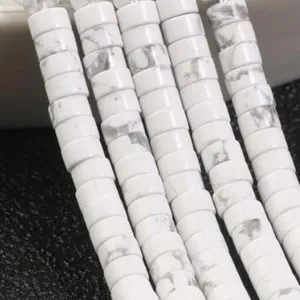 White disc loose beads 2x4mm flat round spacer beads for jewelry making DIY bracelets findings.
