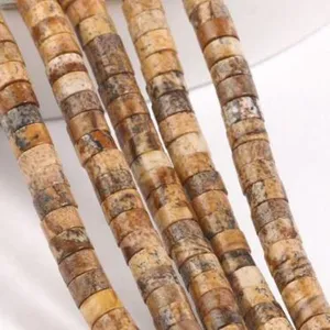Natural stone disc loose beads 2x4mm gemstone spacer beads for DIY jewelry making bracelet crafting