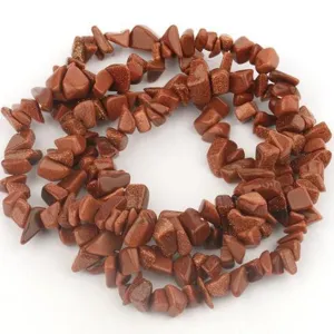 Cuentas de piedra de arena marrón irregulares sueltas para fabricación de pulseras de joyas