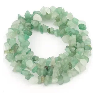 Cuentas de virutas irregulares de cristal verde semiacabadas para pulsera de joyería.