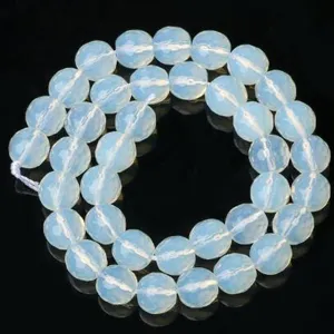Faceted Synthetic Opal Loose Round Beads DIY Jewelry Making Semi-Finished Spacer Beads Craft Accessories