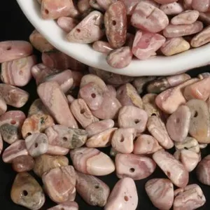 Irregular pink natural crystal stone loose beads for DIY handmade jewelry bracelets making.