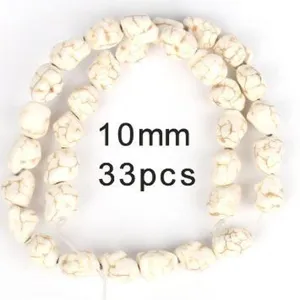 Perles en Pierre de Turquoise Blanche Naturelle Perles Vrac Nugget Irrégulières pour Fabrication de Bijoux Bracelet DIY
