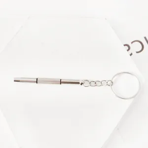 Portable mini glasses screwdriver keychain, multifunctional metal repair tool for watches.