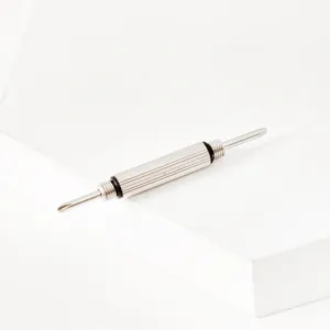 Portable precision double-ended small screwdriver repair tool for glasses and tiny watches.