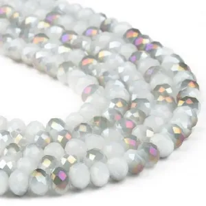 Faceted crystal rondelle beads AB color DIY jewelry making bracelet necklace components