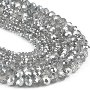 Crystal faceted rondelle beads DIY handmade bracelet necklace jewelry making accessories