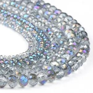 Crystal rondelle beads AB color faceted loose beads for DIY bracelet necklace jewelry making
