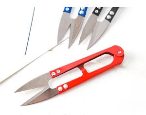 Multifunctional U-shaped thread snips for sewing, cross-stitch, and daily trimming tasks.