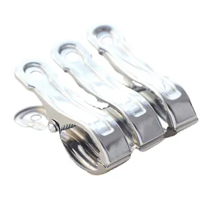 Stainless steel metal clips heavy duty clothespins multi-purpose laundry organizers set of 3